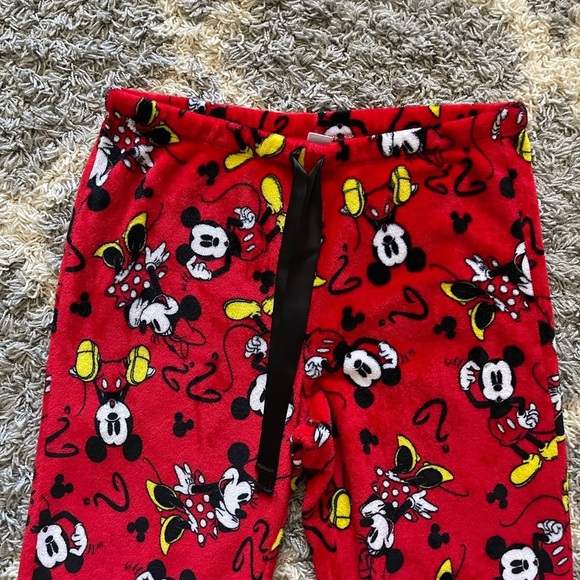 COPY - Disney Mickey Mouse Red Fuzzy Sleep Pants - Picture 4 of 5